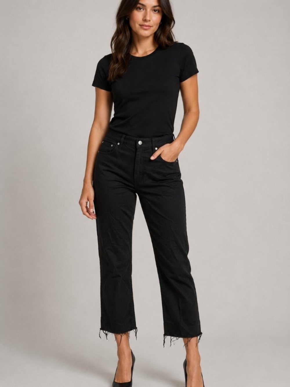 J. Crew black Demi Boot Crop Jeans size 32